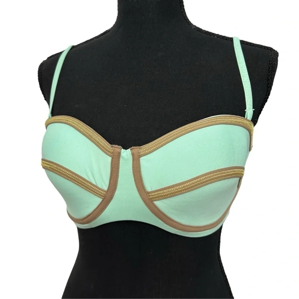 Maaji Bikini Top Seafoam Green Underwire Beach Vacation Summer Size Extra Large